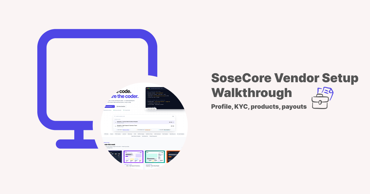 Setting Up Your First Vendor Account on SoseCore (Full Walkthrough + KYC)
